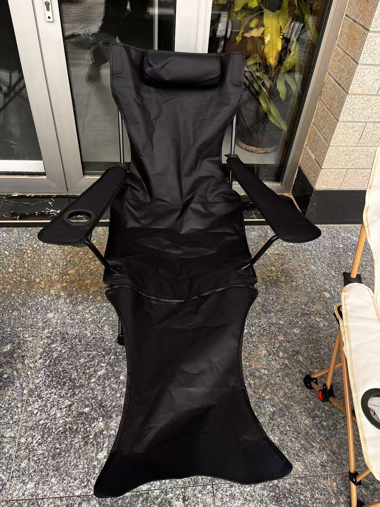 Armrest camping chair with cup holder for wholesale orders