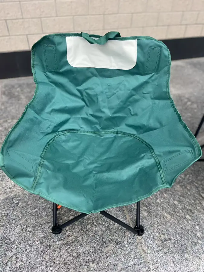 Green padded moon chair product