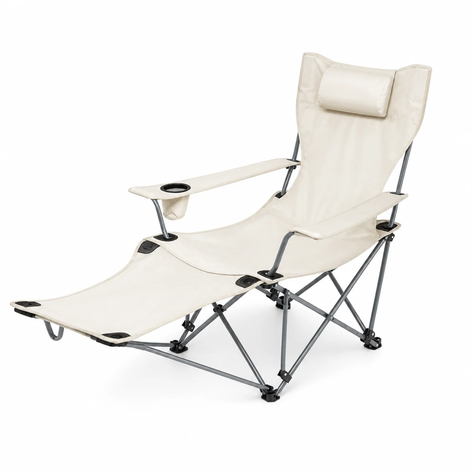 White-background folding camping chair
