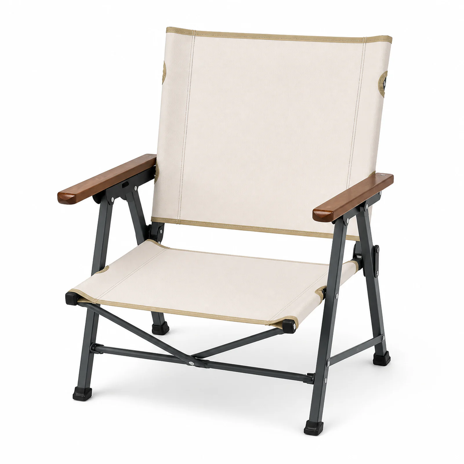 Ivory Kermit style folding chair prepared for OEM customization
