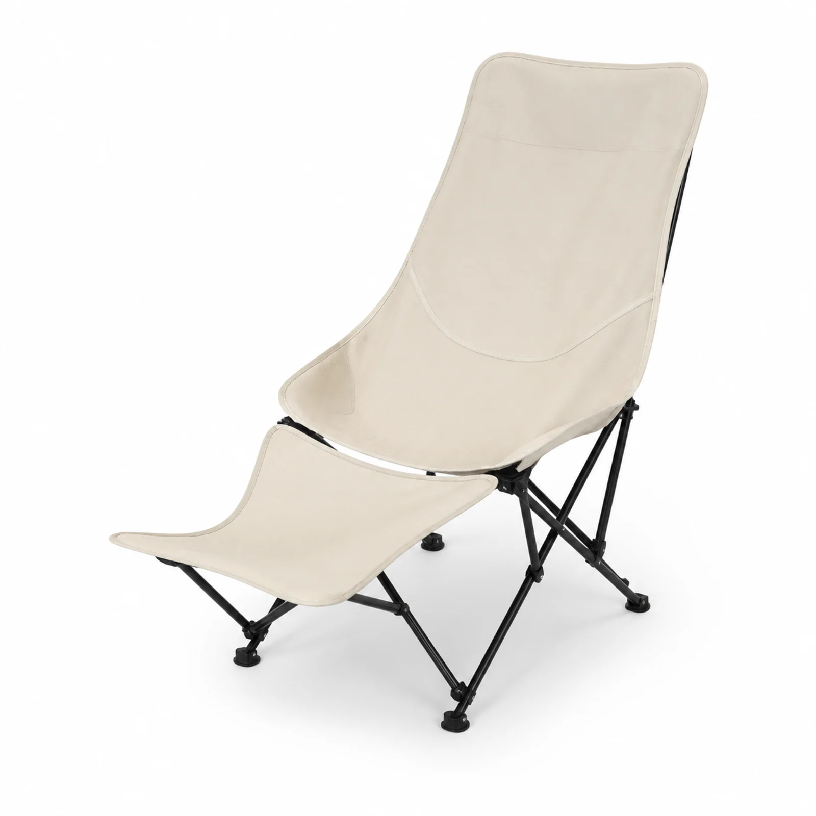 White-background high-back camping chair